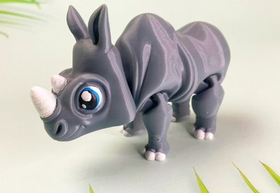 Носорог подвижная 3D игрушка 3Dtoy18 фото